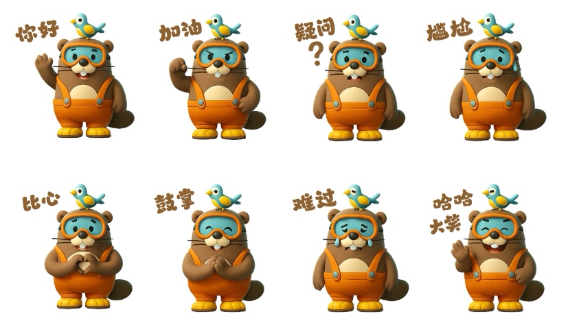 【萌力全开】北新木业IP“狸咖咖与啾噜噜”微信表情包正式上线啦！